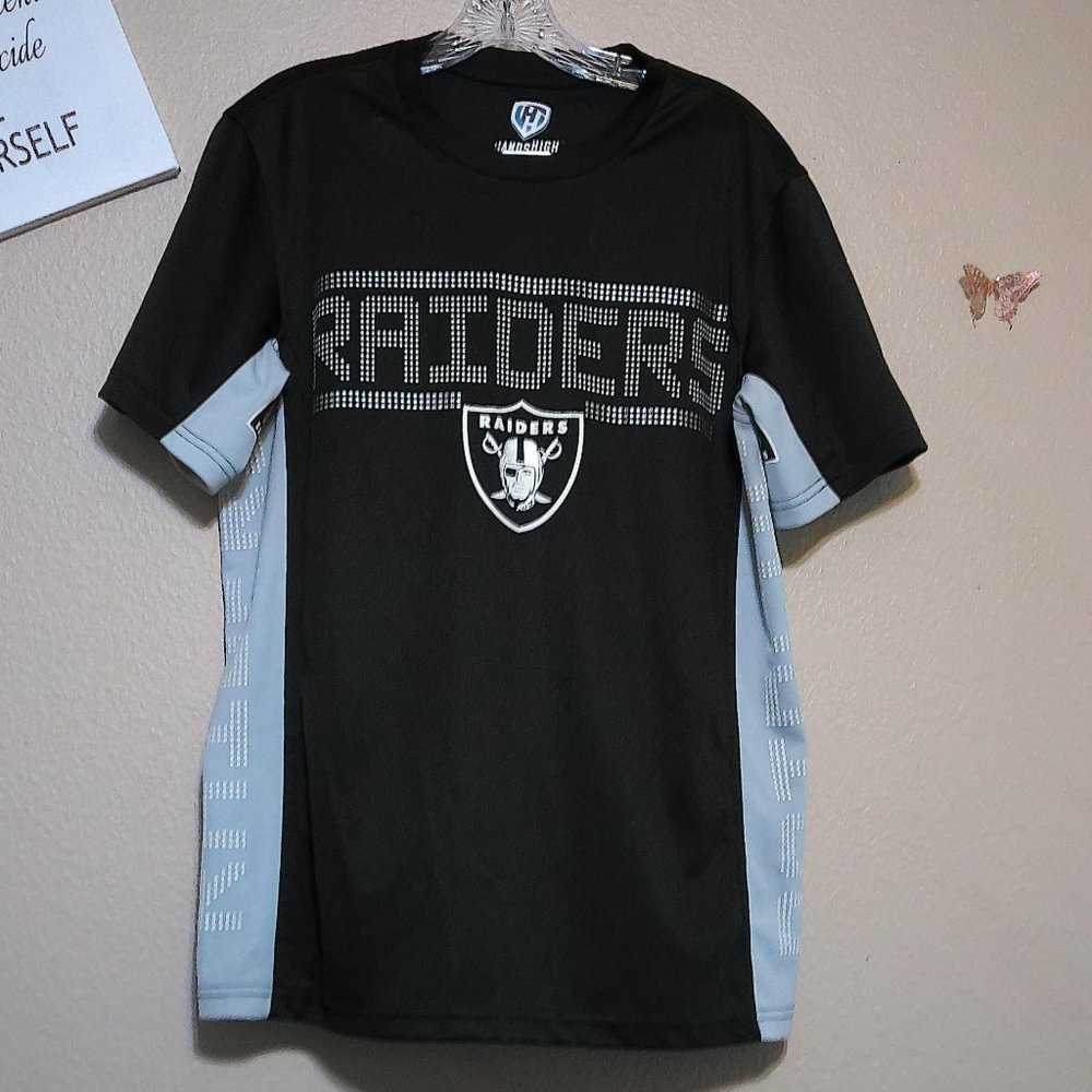 Raiders Screen Printed Crew Neck Short Sleeve Shirt SZ M by Hands High